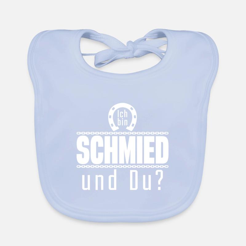 Ich bin Schmied Nachname Beruf Schlosser Baby Bio-Lätzchen