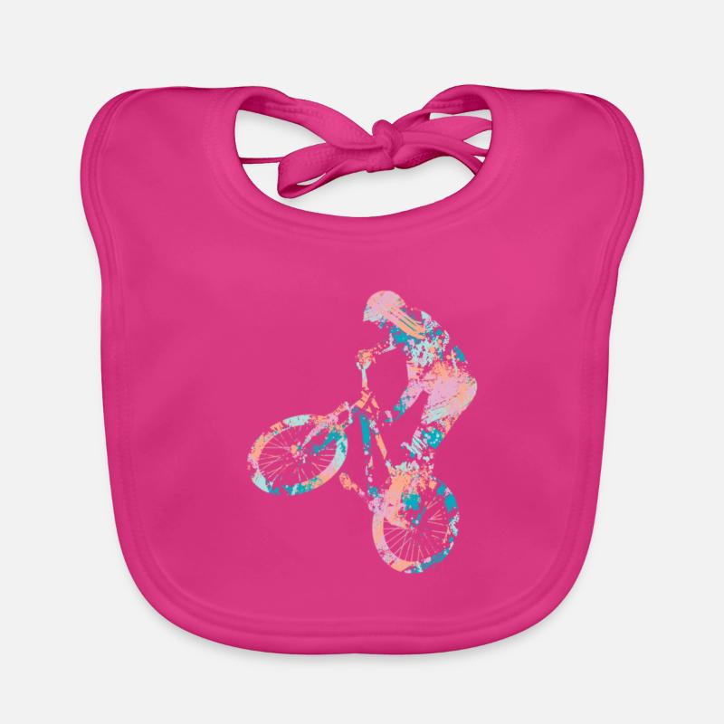 BMX - Bavoir bio Bébé - fuchsia