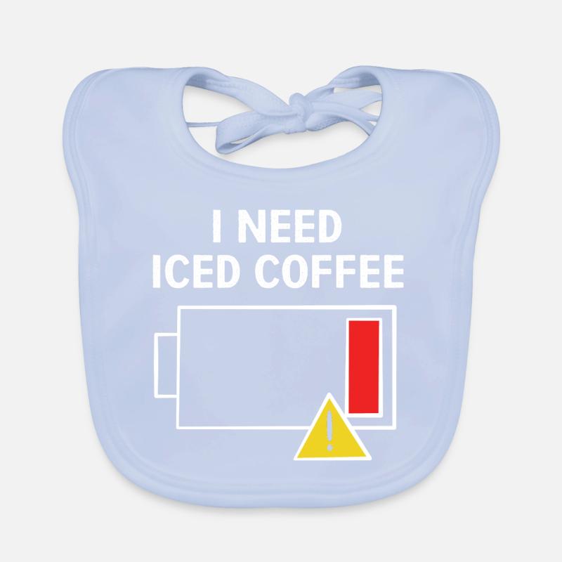 Kaffee Eiskaffee Koffein Espresso Barista Geschenk Baby Bio-Lätzchen