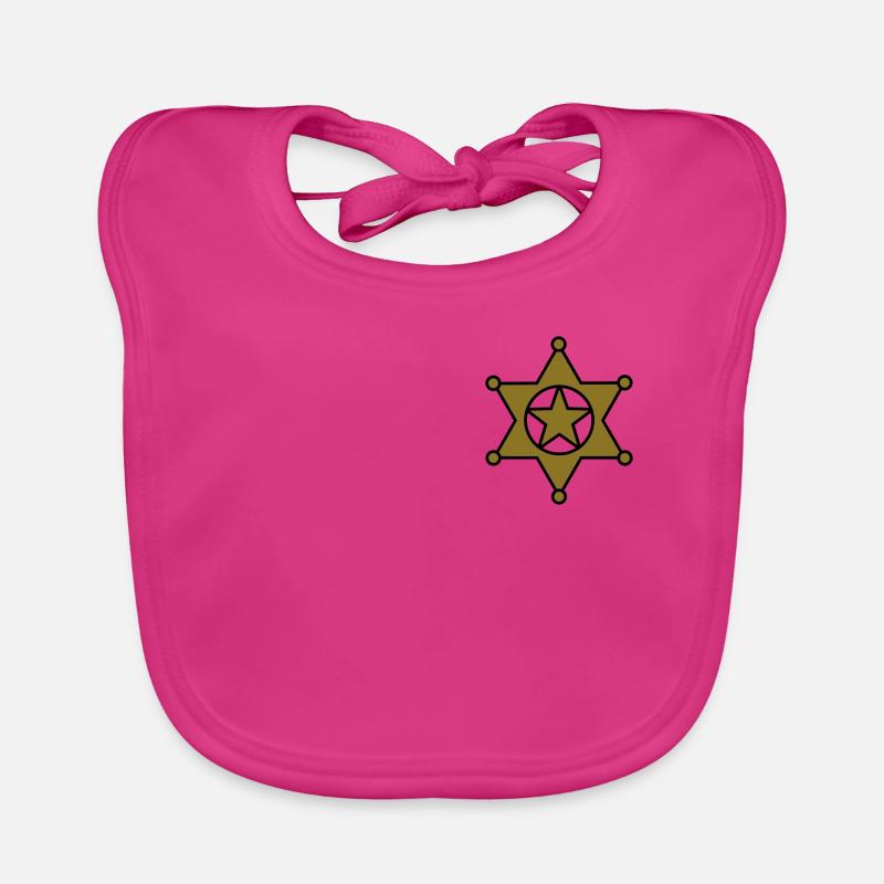 sheriff star_se6 Organic Baby Bibs