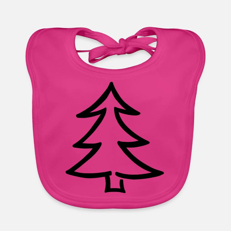 Tannenbaum - Baby Bio-Lätzchen - Fuchsia