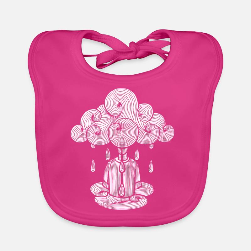cloud, Monday cloud rain, Monday is bad ... Organic Baby Bibs