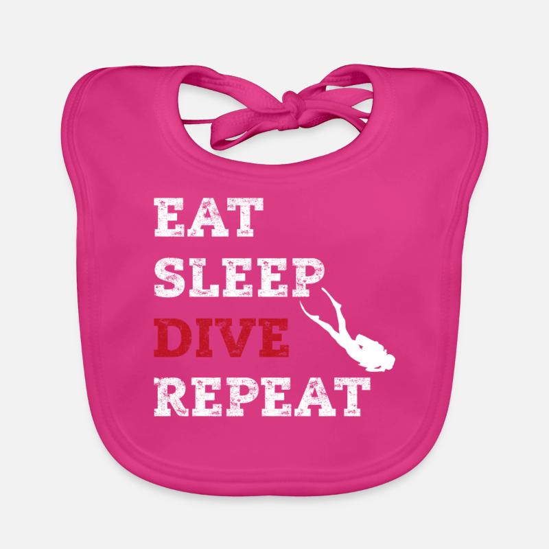 Eat,sleep,dive Repeat Bavoir bio Bébé