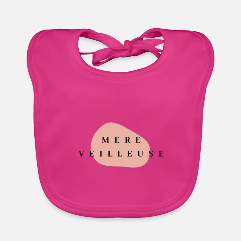 Merveilleuse mère veilleuse - Bavoir bio Bébé - fuchsia