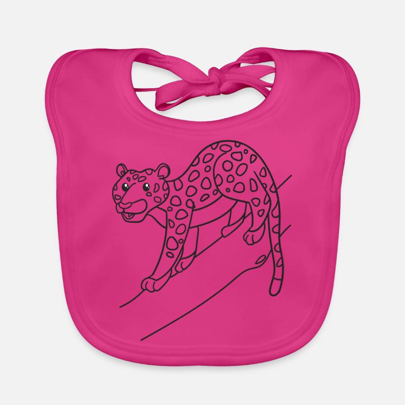 Leopard, Raubkatze, Geschenk, Geschenkidee Baby Bio-Lätzchen