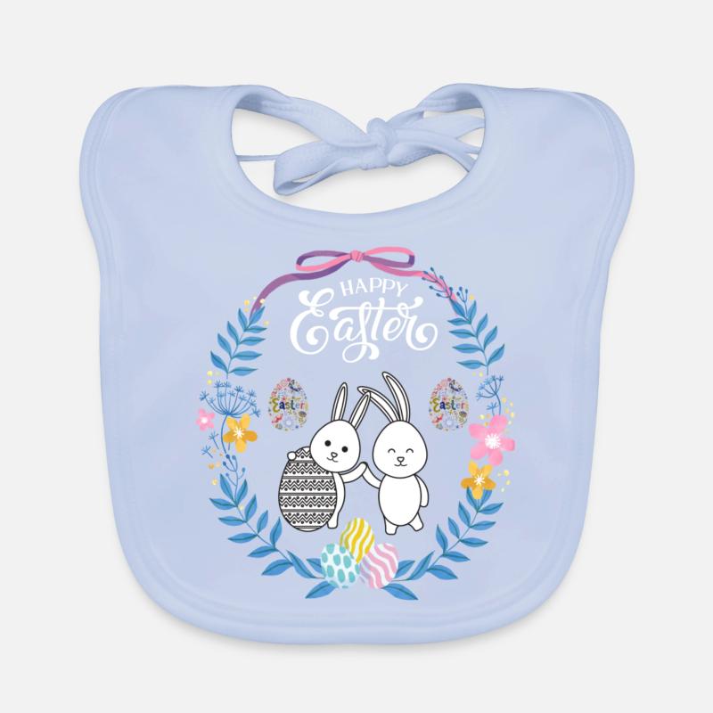 Joyeuses Pâques Bavoir bio Bébé