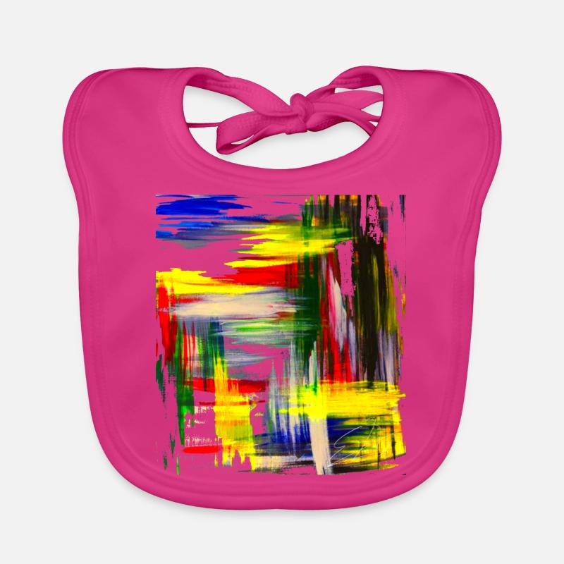 "In line" Acryl Paint 69 by Marco Eckenbrecht Organic Baby Bibs