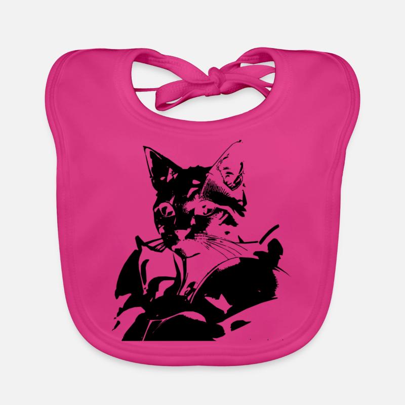 Chat avec armure Bavoir bio Bébé
