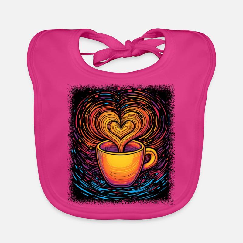 tired latte coffee cup roastedbeans Baby Bio-Lätzchen