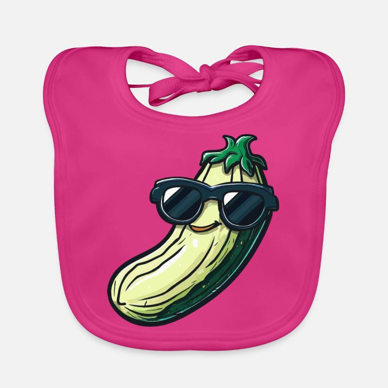 Gurke mit Sonnenbrille Baby Bio-Lätzchen