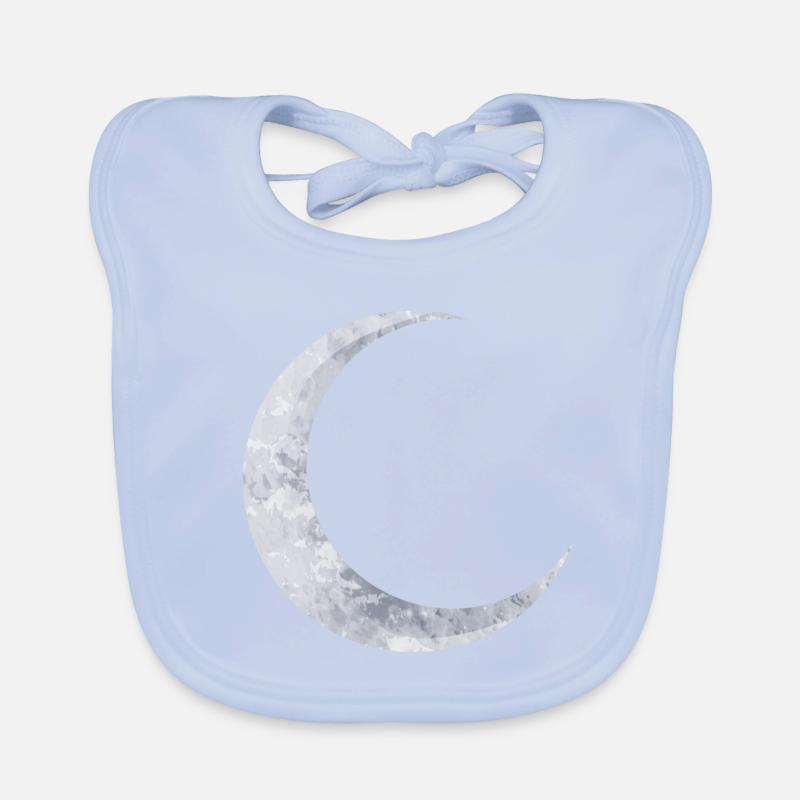 délicate lune d’argent chatoyante Bavoir bio Bébé