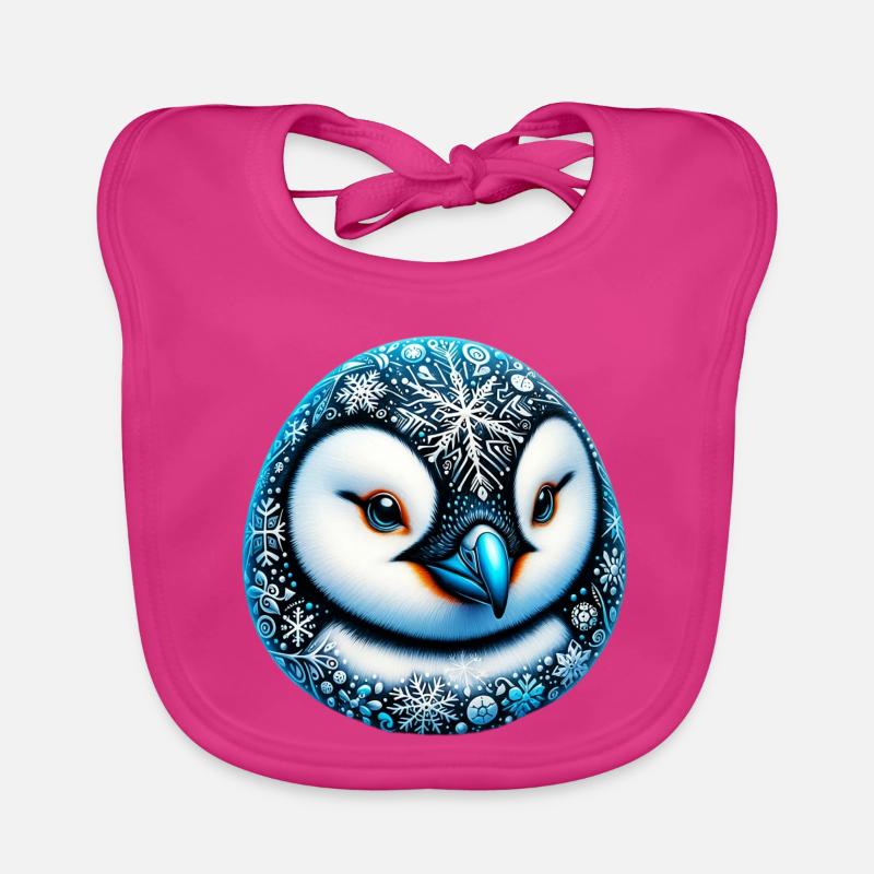Pinguin Schneeflocke Schneeflocken Baby Bio-Lätzchen