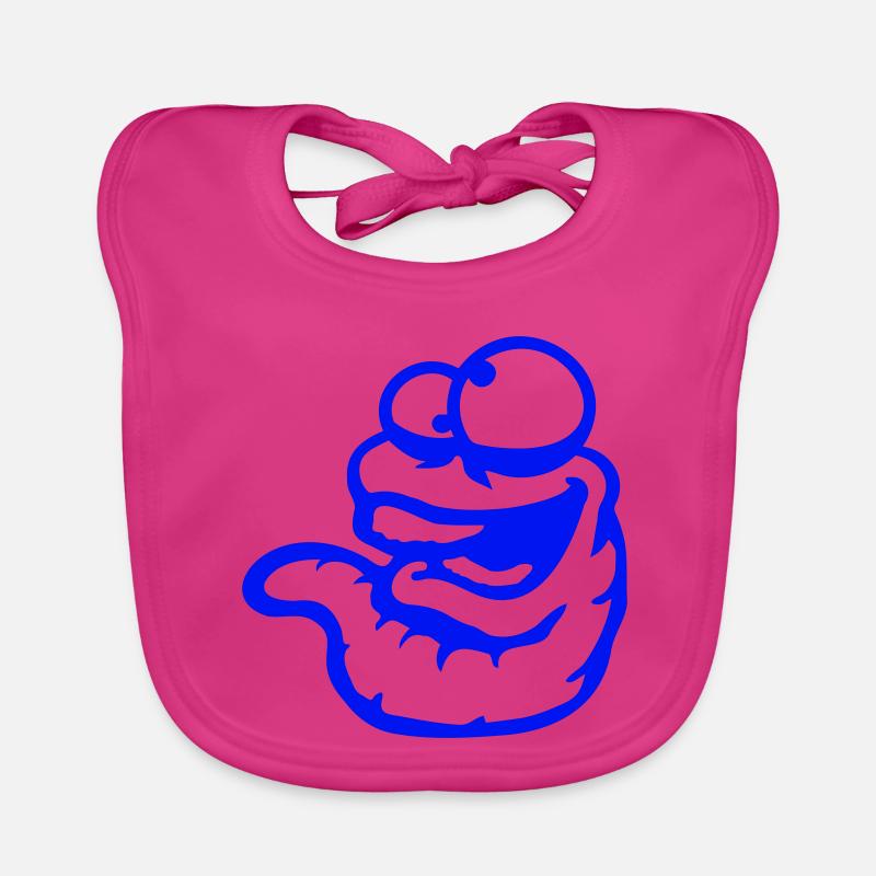 Worm Laughing Crazy Squinting Silly Stupid Organic Baby Bibs
