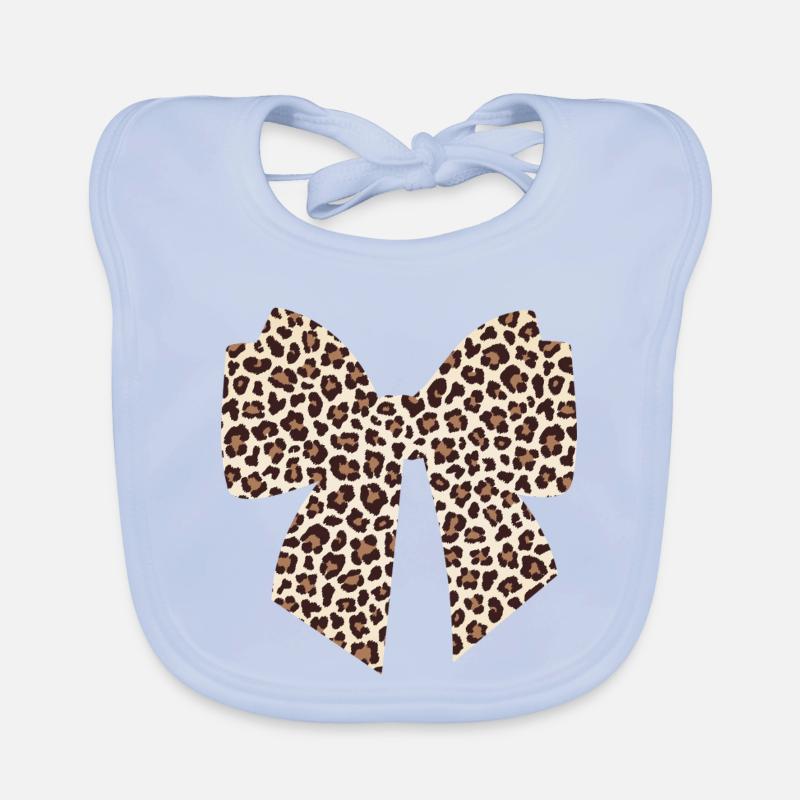 Noeud leopard idée cadeau  Bavoir bio Bébé