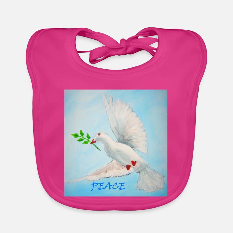 Colombe de paix avec branche Bavoir bio Bébé