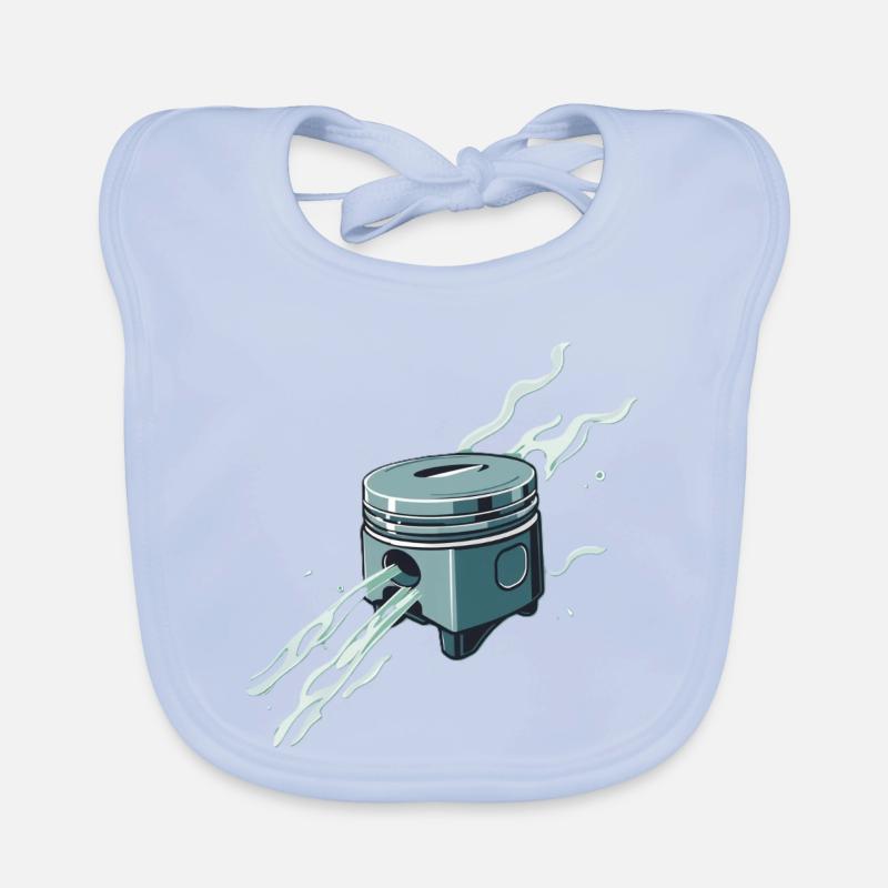 Piston Flame Organic Baby Bibs
