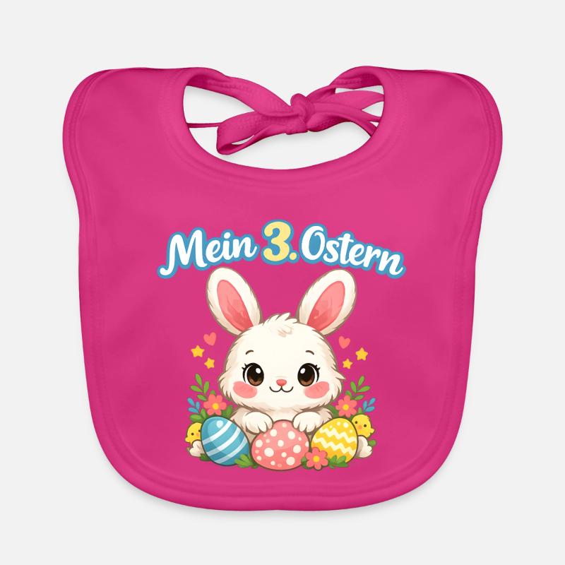 My 3rd Easter Baby Easter Bunny Girl Boy Organic Baby Bibs