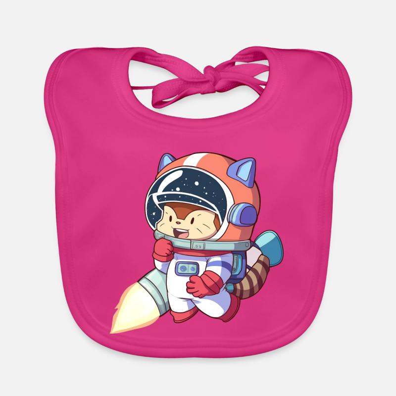 Astronaute chat en combinaison spatiale Bavoir bio Bébé