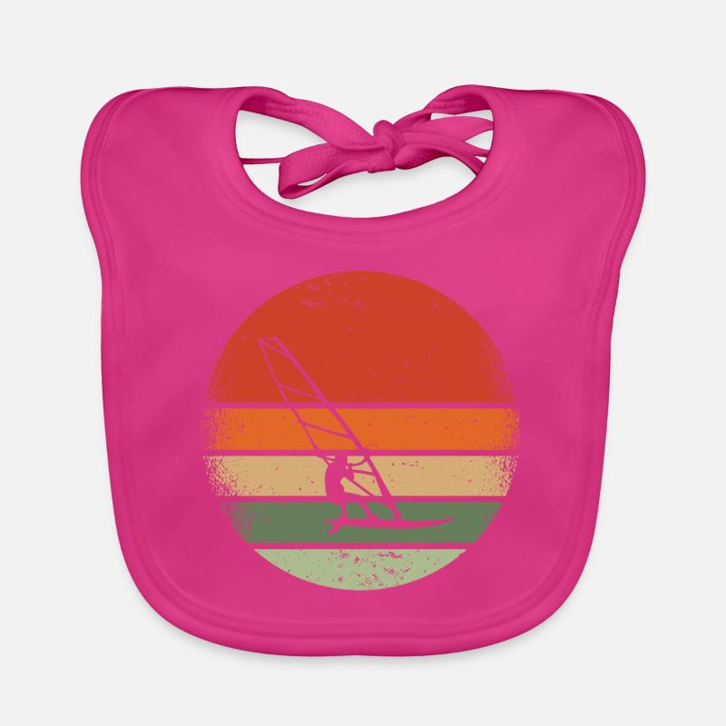 Planche à voile Planche à voile Planche de surf Surf - Bavoir bio Bébé - fuchsia