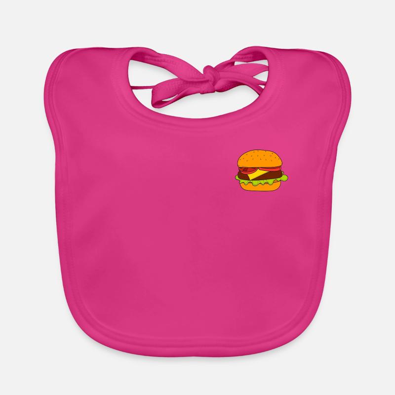 Burger - Baby Bio-Lätzchen - Fuchsia