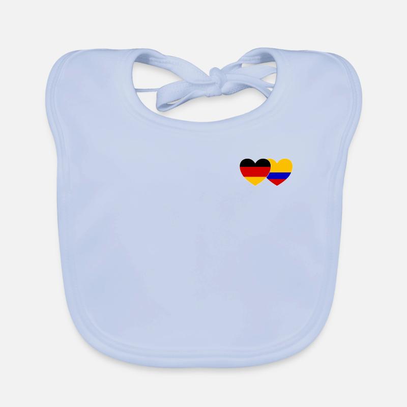 Allemagne Colombie Drapeau Bavoir bio Bébé