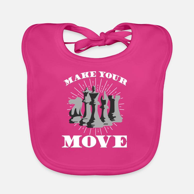 MAKE YOUR MOVE - Make your move - Chess Organic Baby Bibs