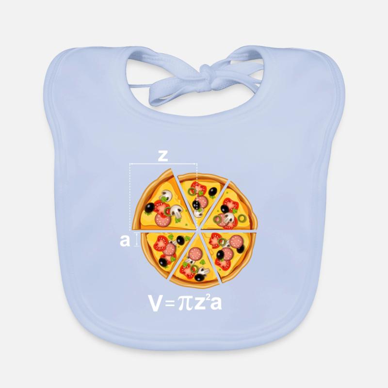 Pizza Motive Math Radius Organic Baby Bibs