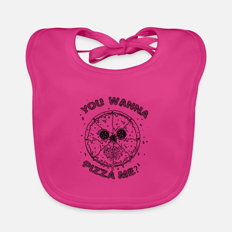 Vous voulez Pizza Me? - Bavoir bio Bébé - fuchsia