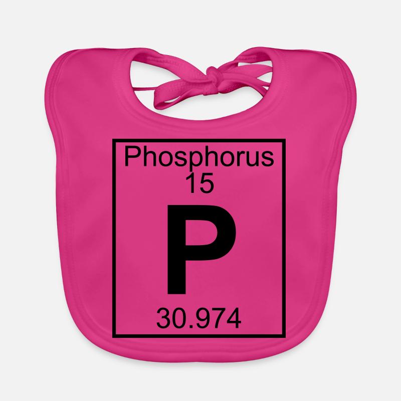 Periodic table element 15 - P (phosphorus) - BIG Bavoir bio Bébé