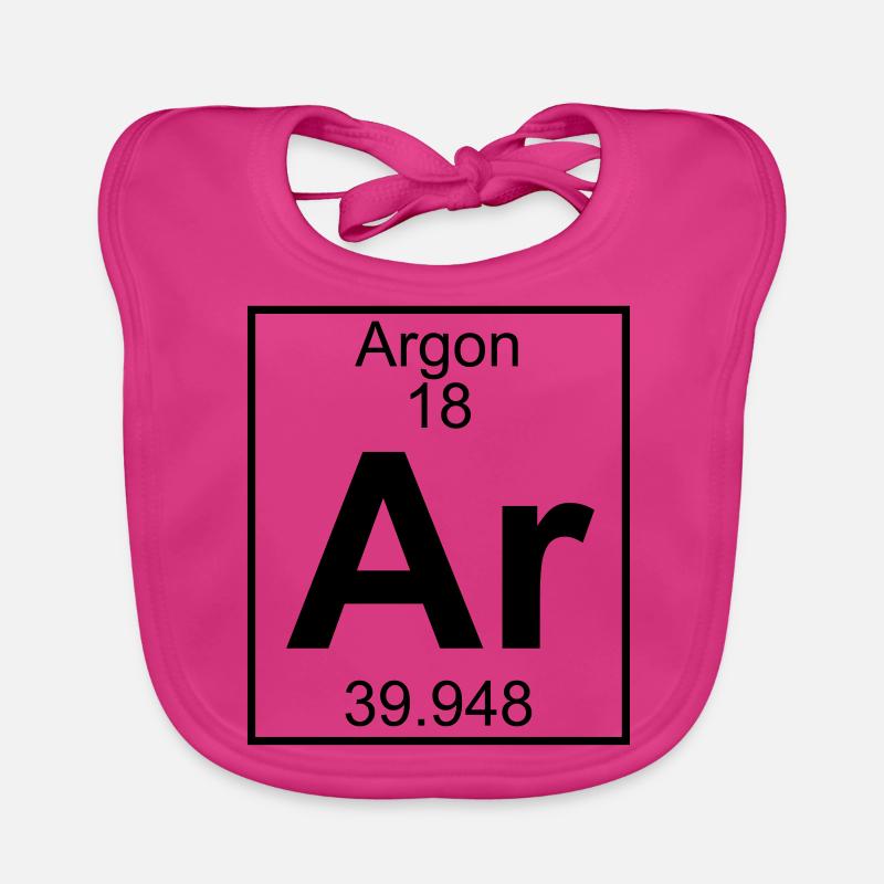 Periodic table element 18 - Ar (argon) - BIG Baby Bio-Lätzchen