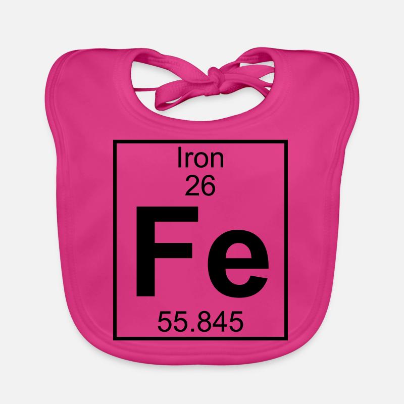 Iron (Fe) (element 26) Organic Baby Bibs