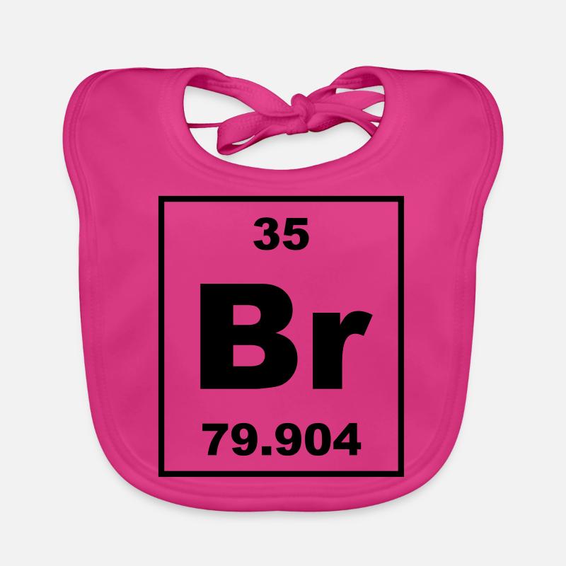 Bromine (Br) (element 35) Organic Baby Bibs