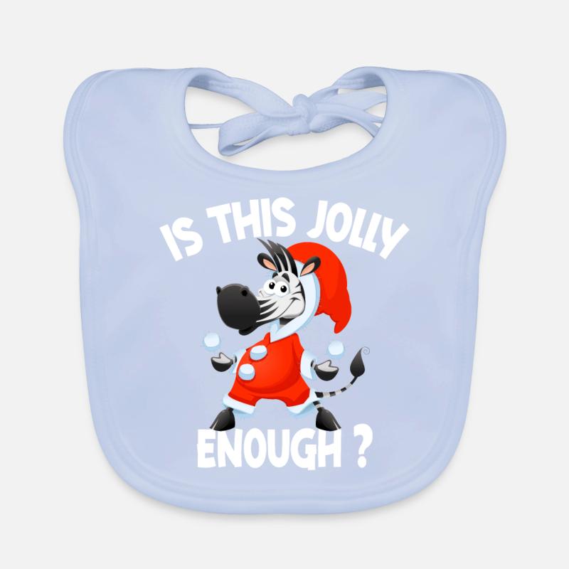 Is This Jolly Enough Funny Zebra Christmas Light Bavoir bio Bébé