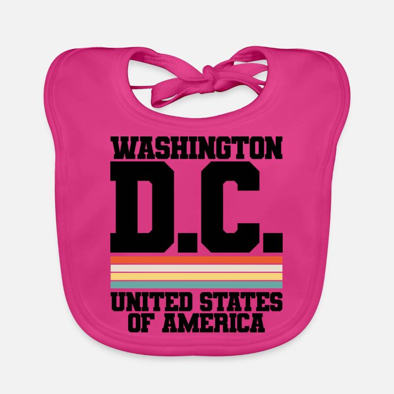 WASHINGTON, D.C., États-Unis d’Amérique - Bavoir bio Bébé - fuchsia