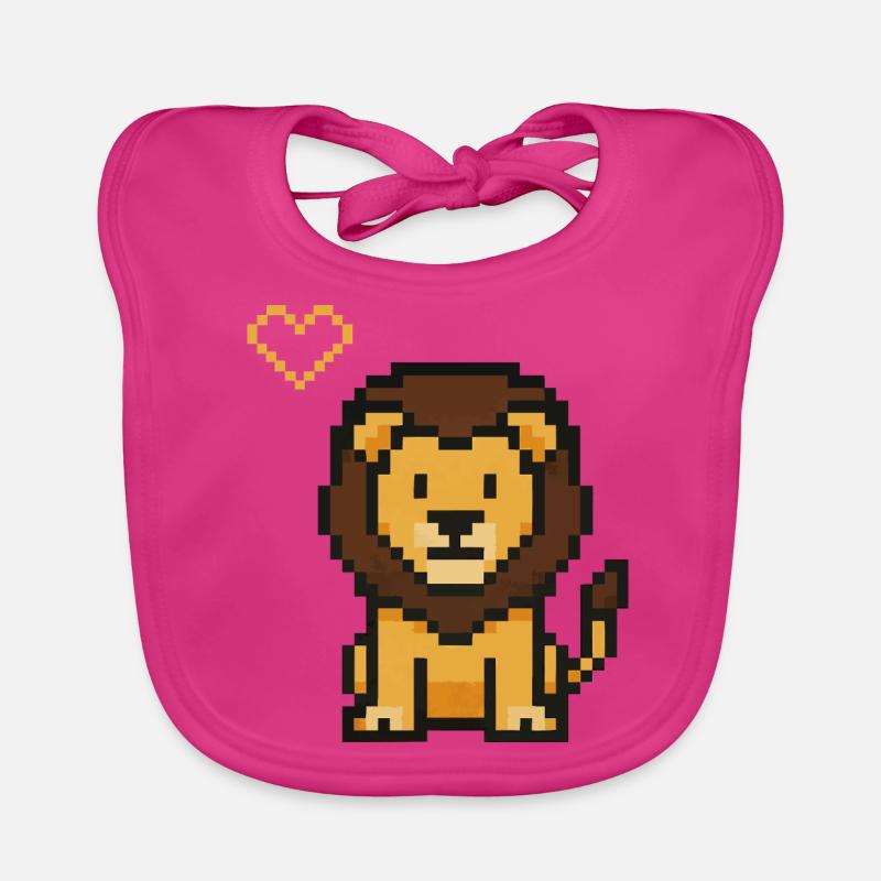 Löwe Pixel Baby Bio-Lätzchen