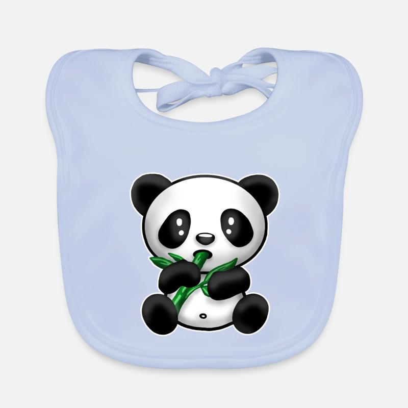 Panda with bamboo Organic Baby Bibs