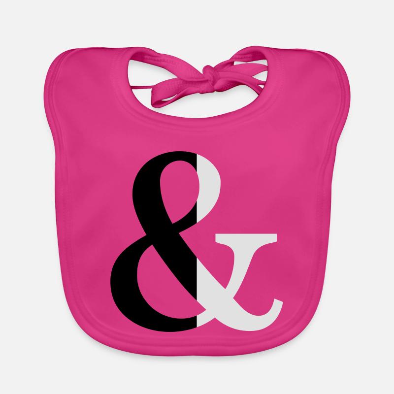 Ampersand two-tone sign icon gift idea Organic Baby Bibs