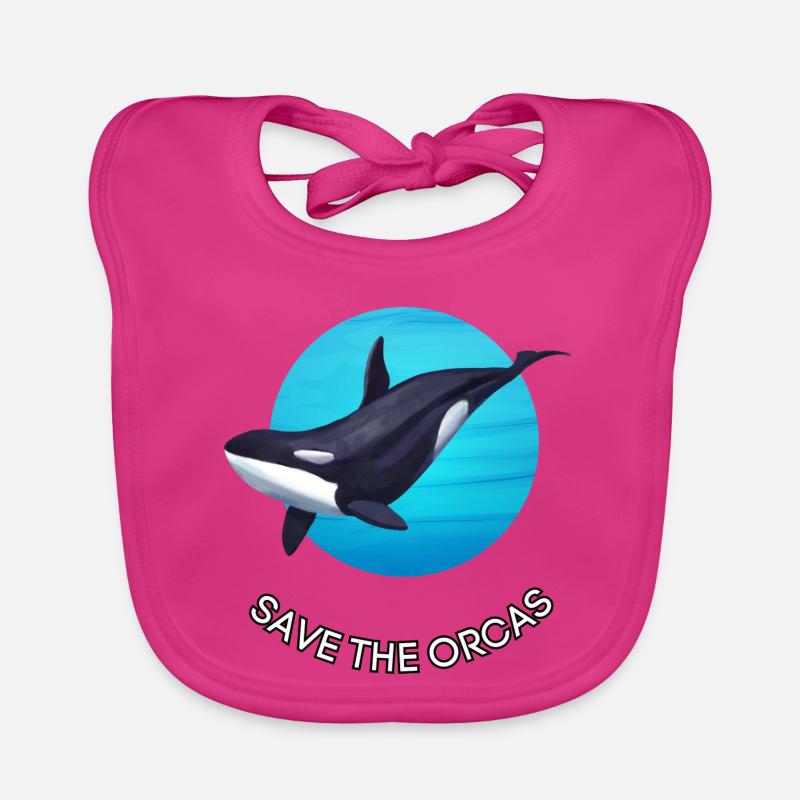 Orca Protection - Save the Orcas Organic Baby Bibs