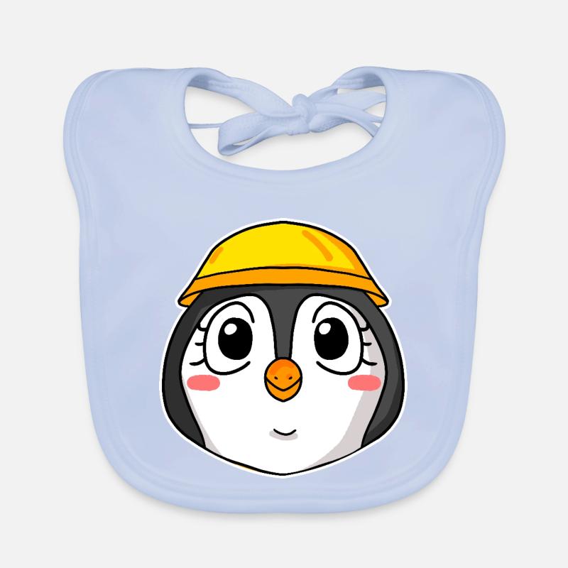 Penguin Construction Site Organic Baby Bibs