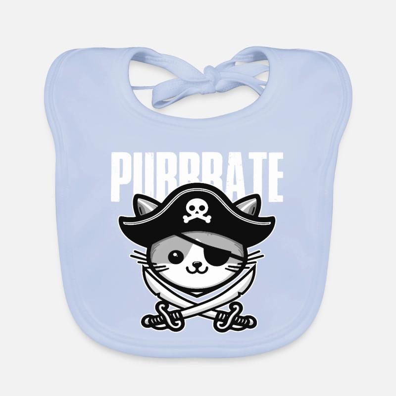 Chat Pirate Tricorne Bavoir bio Bébé