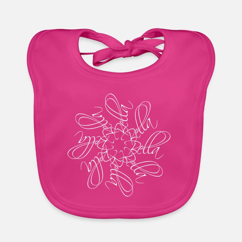Bella Name Name Mandala Organic Baby Bibs