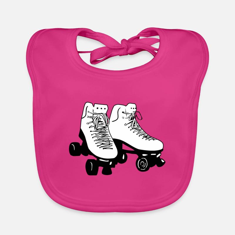 Roller skates, roller skakting, roller disco Organic Baby Bibs