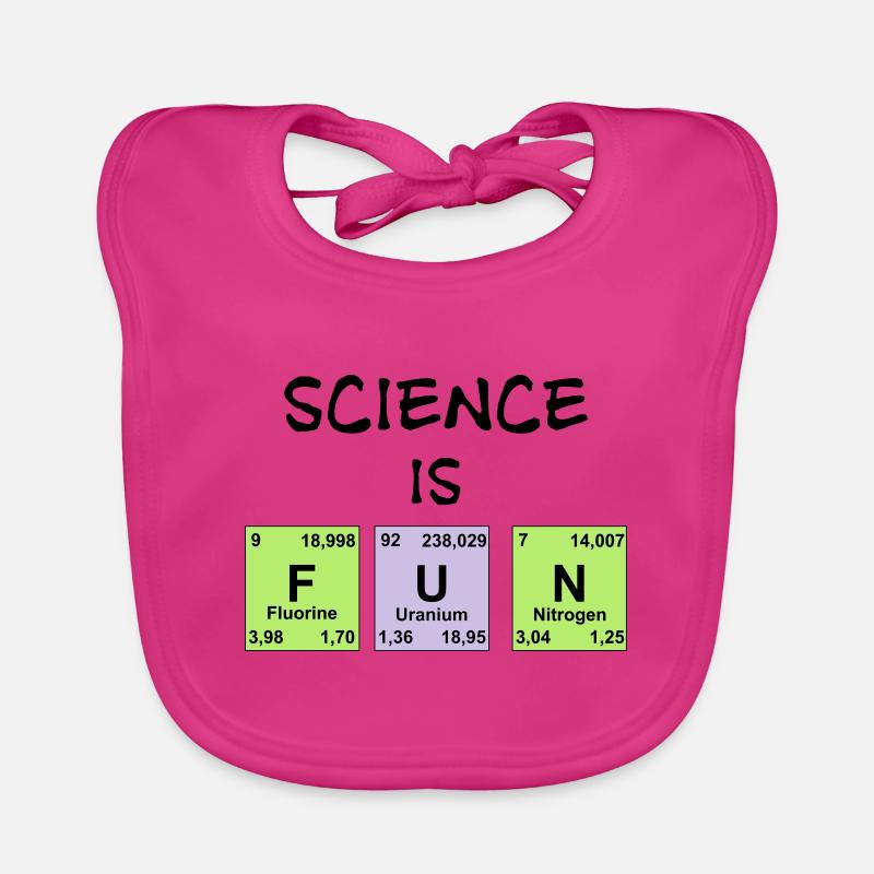 Science is Fun - Baby Bio-Lätzchen - Fuchsia