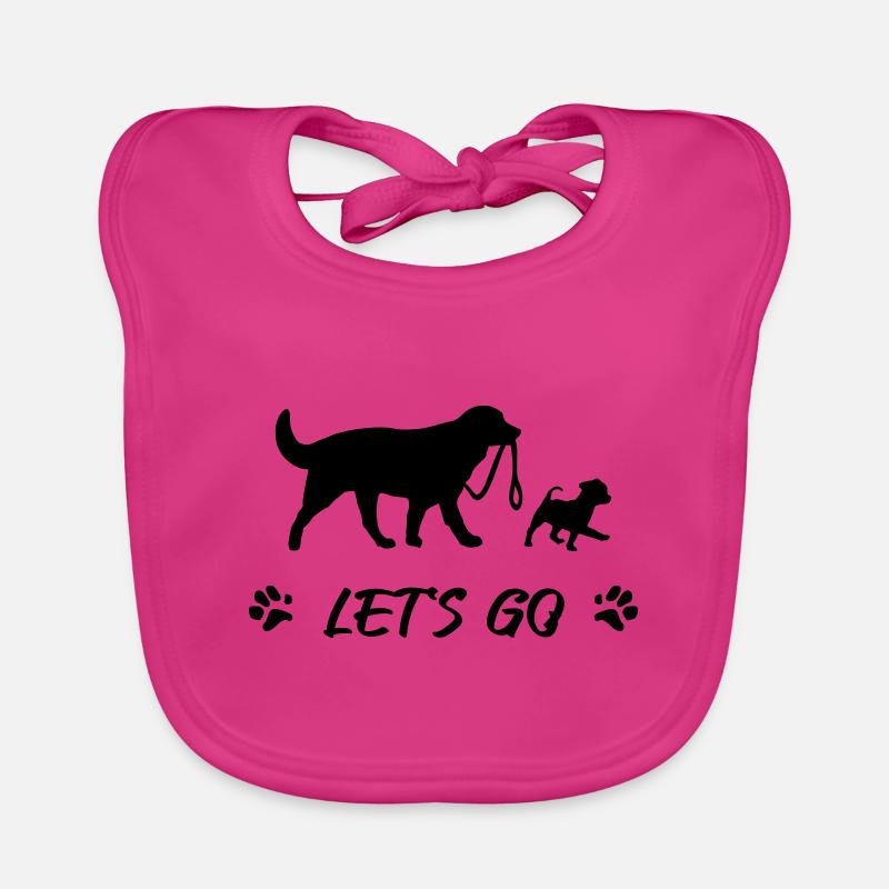 Dogs go for a walk Organic Baby Bibs