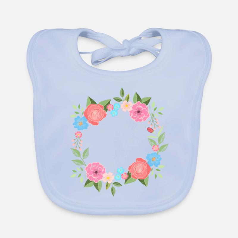 Spring flowers with plenty of space for your text Organic Baby Bibs