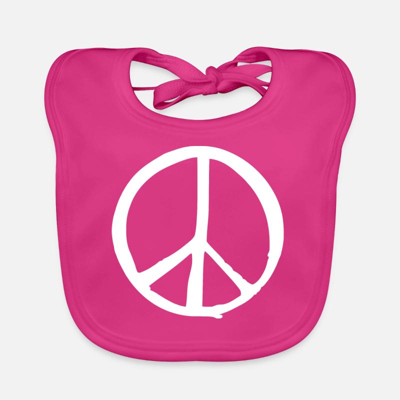 Peacezeichen Baby Bio-Lätzchen