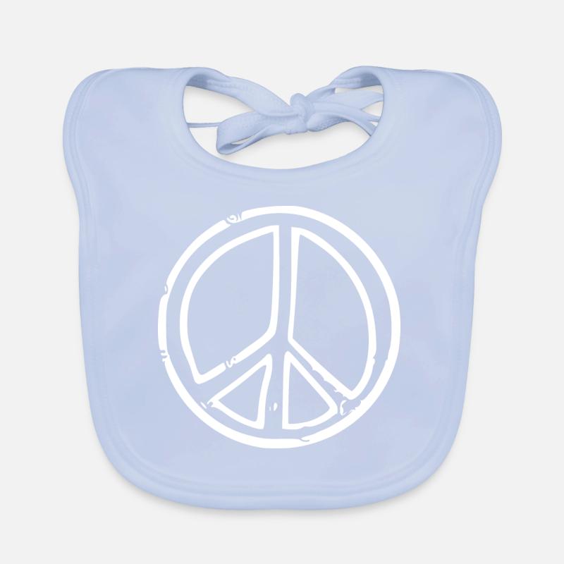 Peacezeichen Baby Bio-Lätzchen