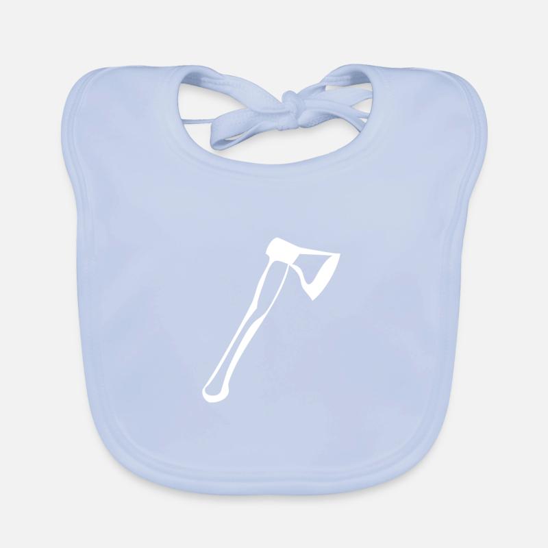 Cutting down the tree with an axe Organic Baby Bibs