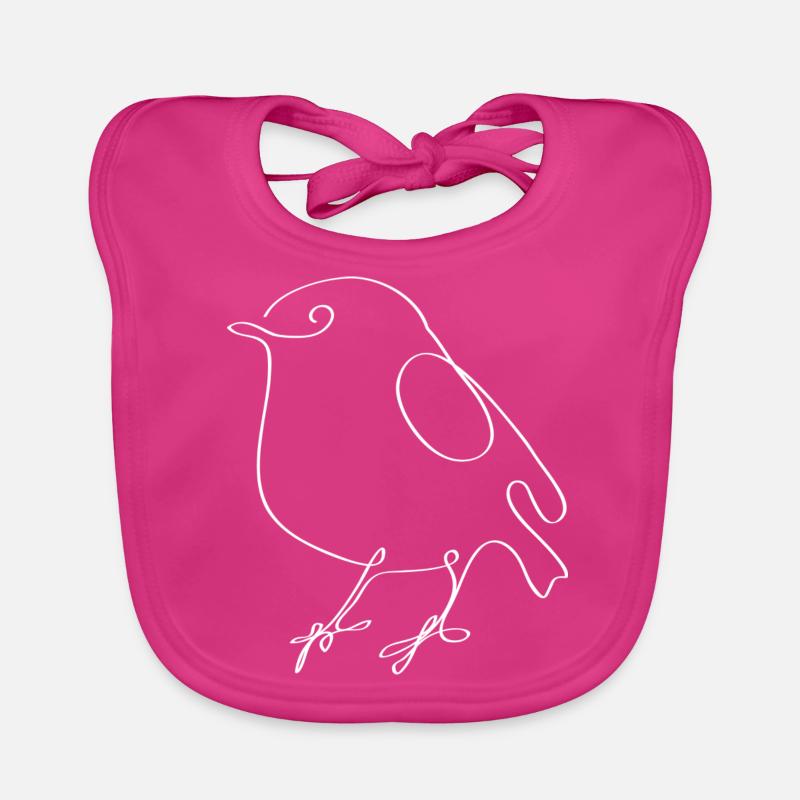 Vogel one line Geschenk Weihnachten süß Baby Bio-Lätzchen