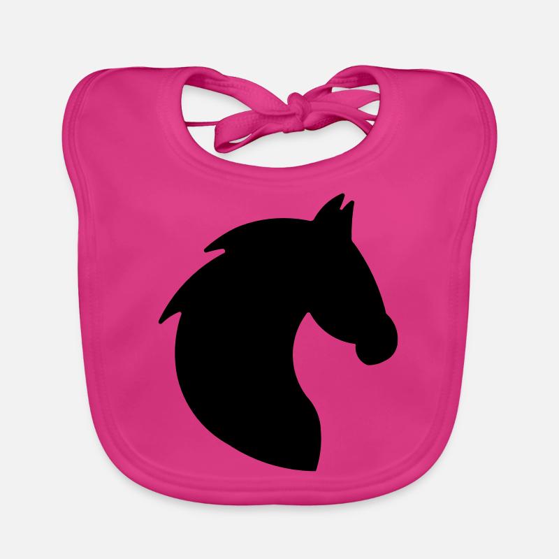 PONEY EN SILHOUETTE DE CHEVAL Bavoir bio Bébé